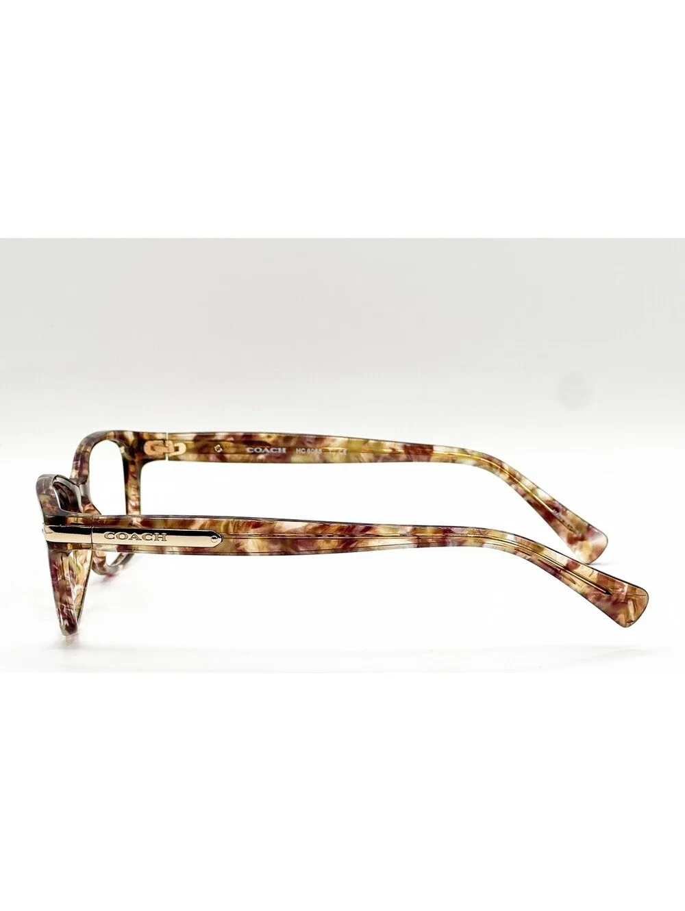 Coach Hc 6065 5287 Soft Brown Confetti Tortoise Authentic Eyeglasses 51-17-135